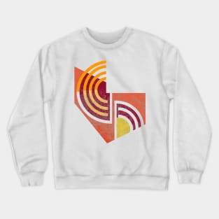 Abstract geometric art terracota red Crewneck Sweatshirt